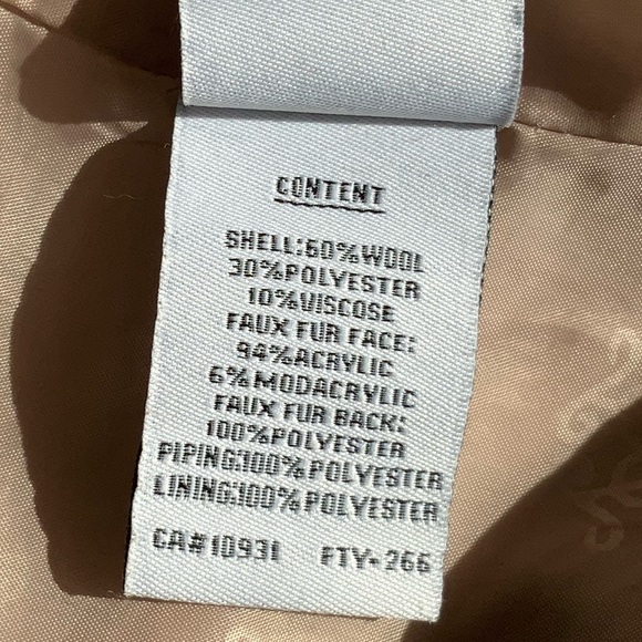 Glamorous fitted wool coat fur collar - Picture 6 of 7